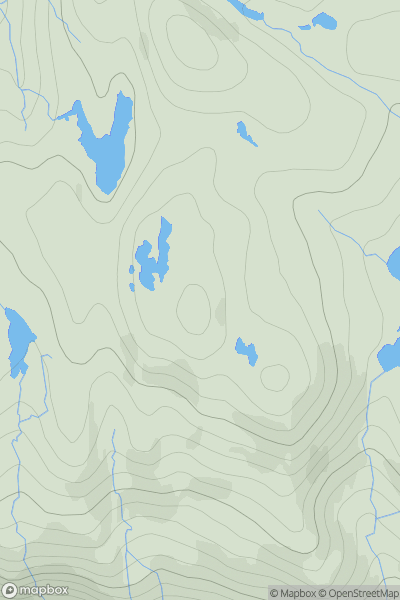Thumbnail image for Mam na Luirginn showing contour plot for surrounding peak