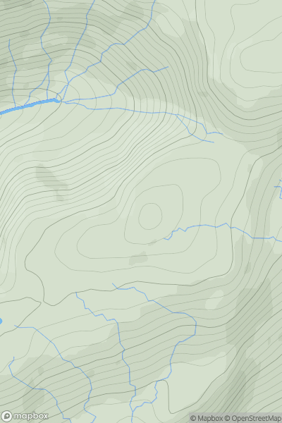 Thumbnail image for Cruach nan Caorach SW Top showing contour plot for surrounding peak
