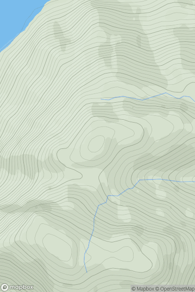 Thumbnail image for Meall na h-Airigh showing contour plot for surrounding peak