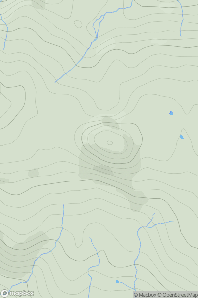Thumbnail image for Beinn Ithearlan showing contour plot for surrounding peak