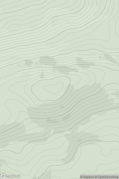 Thumbnail image for Beinn Ruighe Raonaill showing contour plot for surrounding peak