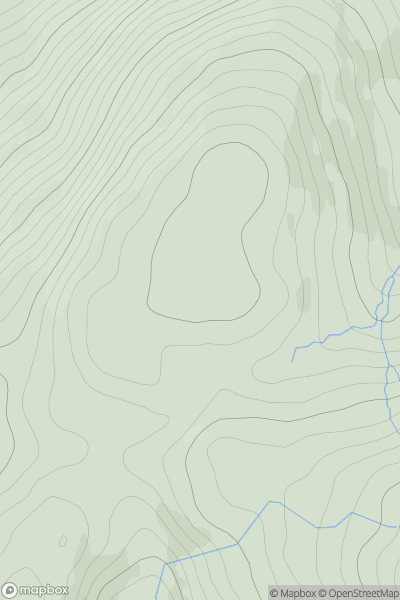 Thumbnail image for Meall an Doire Shleaghaich showing contour plot for surrounding peak