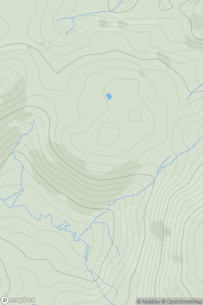 Thumbnail image for Meall an Damhain NW Top showing contour plot for surrounding peak