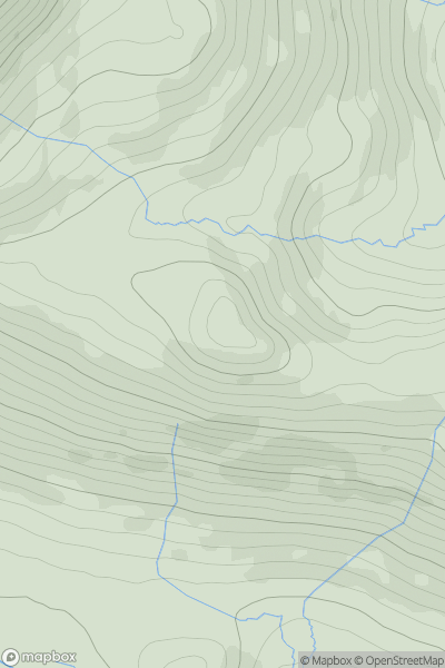 Thumbnail image for Meall an Fheidh West Top showing contour plot for surrounding peak
