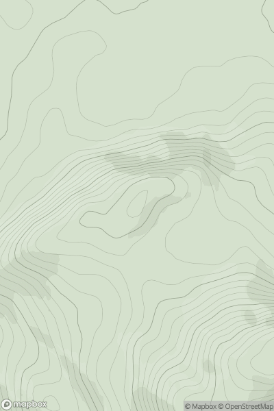 Thumbnail image for Beinn na h-Urchrach showing contour plot for surrounding peak