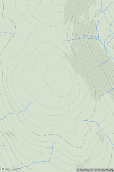 Thumbnail image for Creag Bhan Ard showing contour plot for surrounding peak