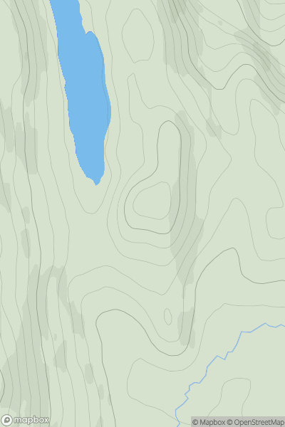 Thumbnail image for Meall Sligneach showing contour plot for surrounding peak
