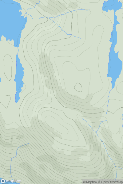 Thumbnail image for Meall nam Fiannaidhean showing contour plot for surrounding peak