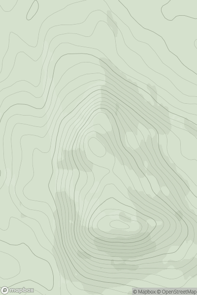 Thumbnail image for Beinn na Seilg North Top showing contour plot for surrounding peak