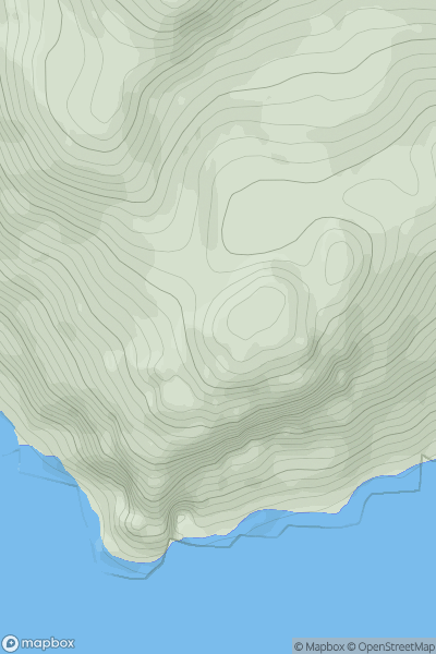 Thumbnail image for Stallachan Dubha showing contour plot for surrounding peak