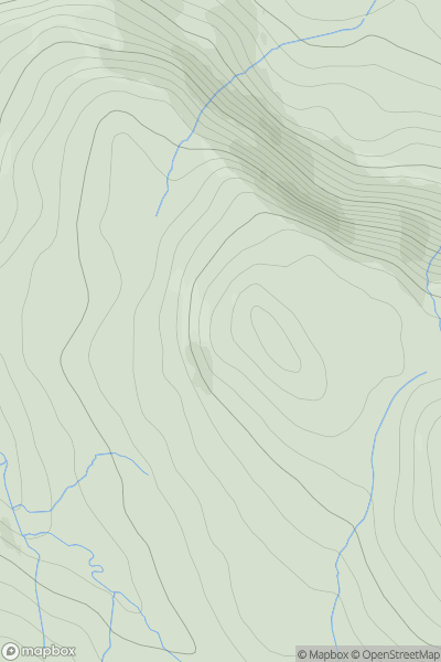 Thumbnail image for Creag a' Bharra showing contour plot for surrounding peak