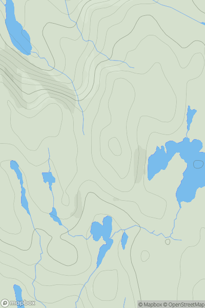 Thumbnail image for Glenuig Hill showing contour plot for surrounding peak