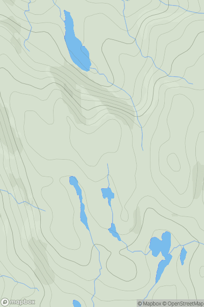 Thumbnail image for Glenuig Hill West Top showing contour plot for surrounding peak