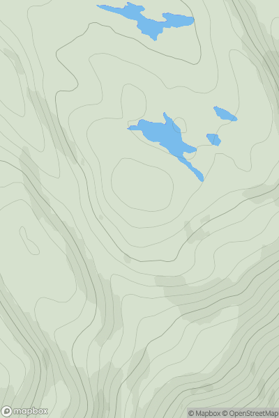 Thumbnail image for Druim a' Bhealaich showing contour plot for surrounding peak