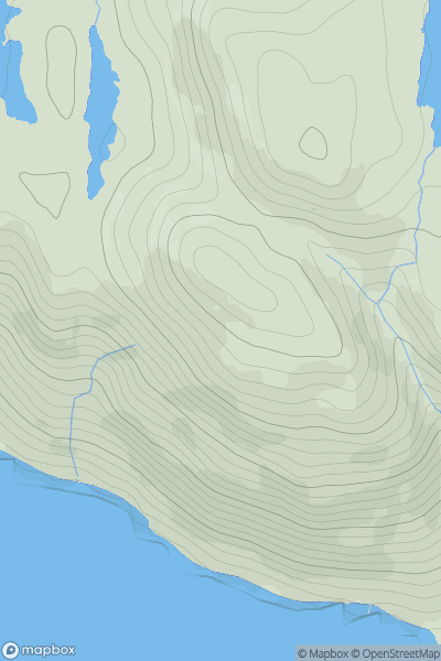 Thumbnail image for Meall na h-Uamh showing contour plot for surrounding peak