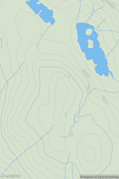Thumbnail image for Meall Achadh a' Chuirn showing contour plot for surrounding peak