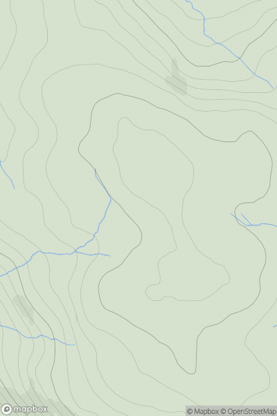 Thumbnail image for Beinn an t-Sruthain showing contour plot for surrounding peak