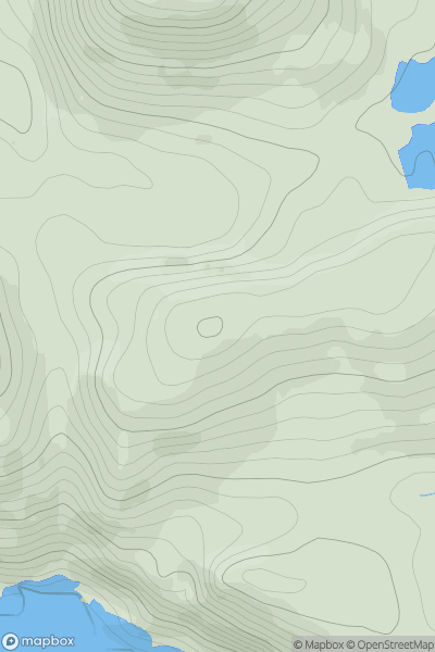 Thumbnail image for Druim na Gearr Leacainn showing contour plot for surrounding peak