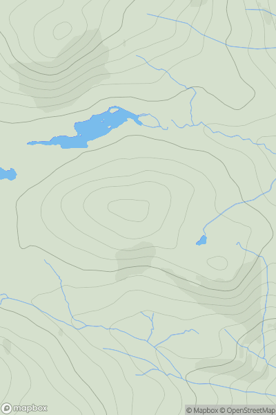 Thumbnail image for Meall Lochanan Dubha showing contour plot for surrounding peak
