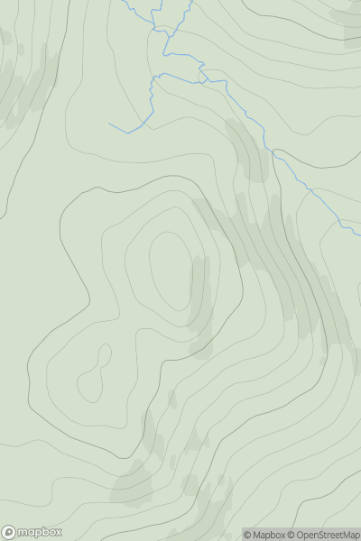 Thumbnail image for Meall Clach a' Chorrach showing contour plot for surrounding peak