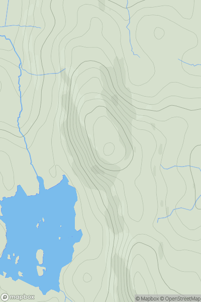 Thumbnail image for Cruach na Bairness showing contour plot for surrounding peak