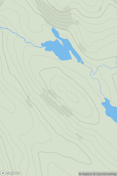 Thumbnail image for Druim Lochan nan Caorach showing contour plot for surrounding peak