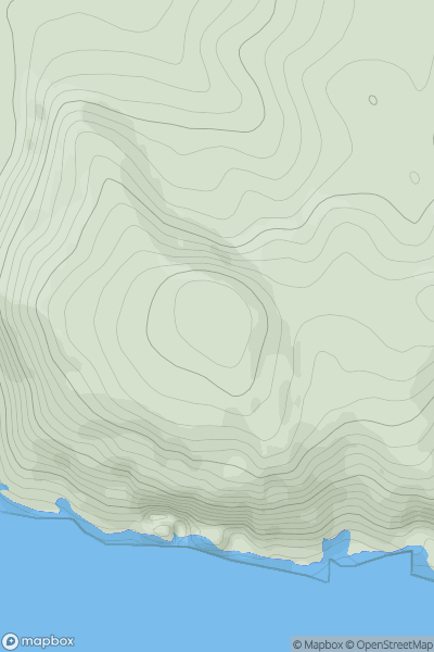 Thumbnail image for Beinn nan Codhan showing contour plot for surrounding peak