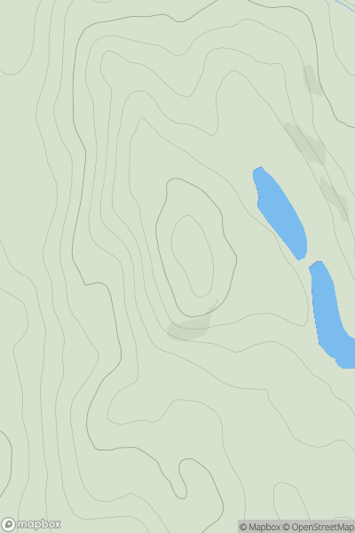 Thumbnail image for Meall nan Coireachan showing contour plot for surrounding peak