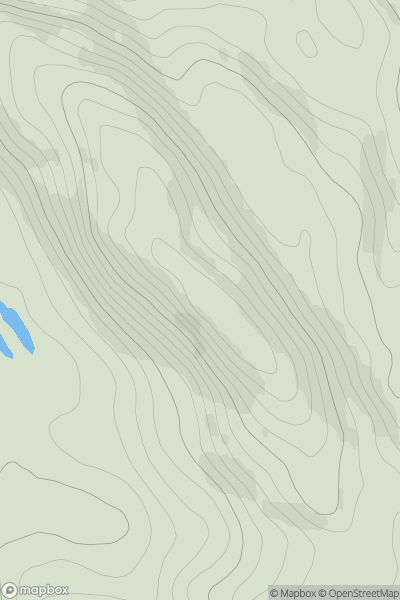 Thumbnail image for Beinn nan Ord showing contour plot for surrounding peak