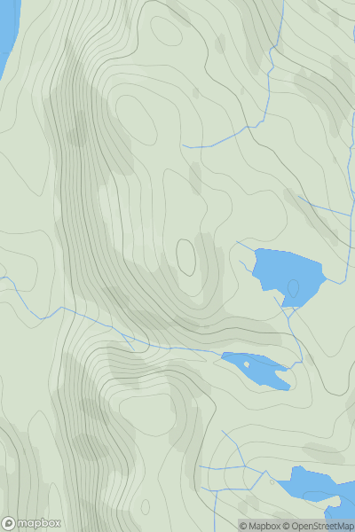 Thumbnail image for Cruach nam Meann showing contour plot for surrounding peak