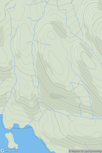 Thumbnail image for Leac a' Bheithe showing contour plot for surrounding peak