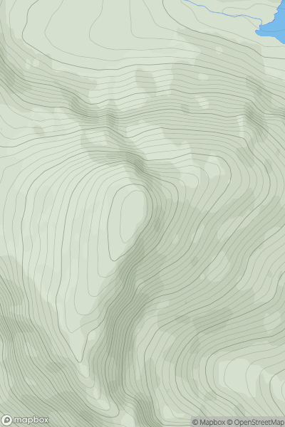 Thumbnail image for Cona' Mheall showing contour plot for surrounding peak