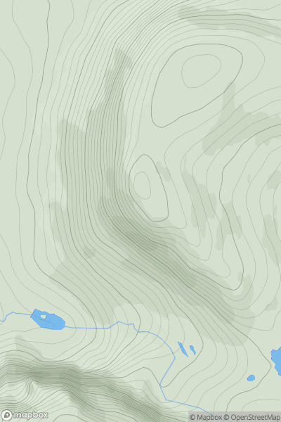 Thumbnail image for Meall nan Ceapraichean showing contour plot for surrounding peak