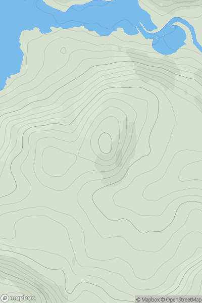 Thumbnail image for Torran nam Mial showing contour plot for surrounding peak