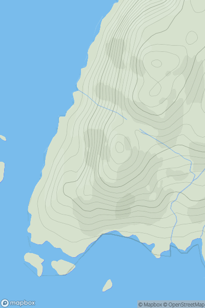 Thumbnail image for Cruach a' Choire showing contour plot for surrounding peak