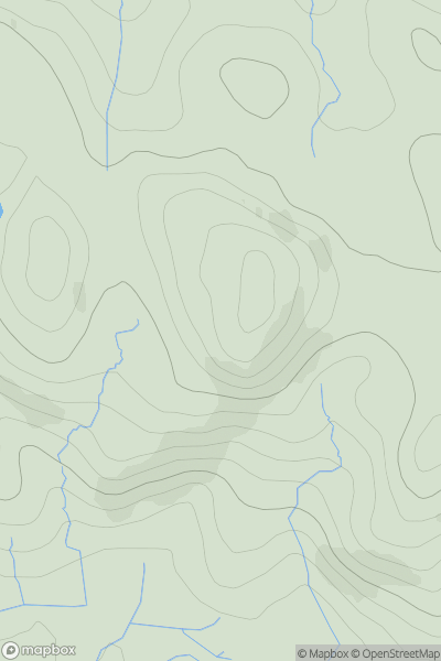 Thumbnail image for Cruach an t-Aon Bhlair showing contour plot for surrounding peak