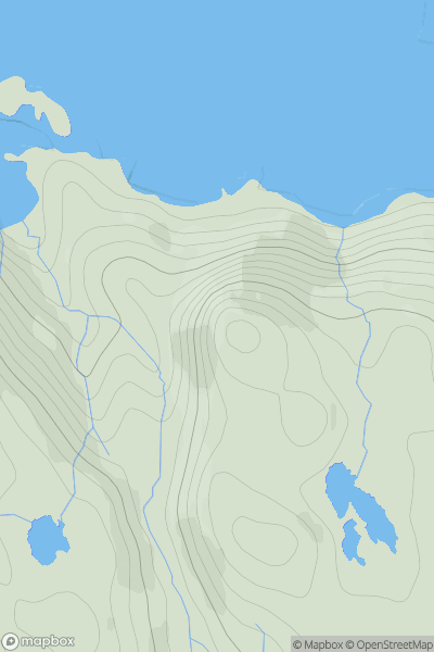 Thumbnail image for Meall an Aoil showing contour plot for surrounding peak