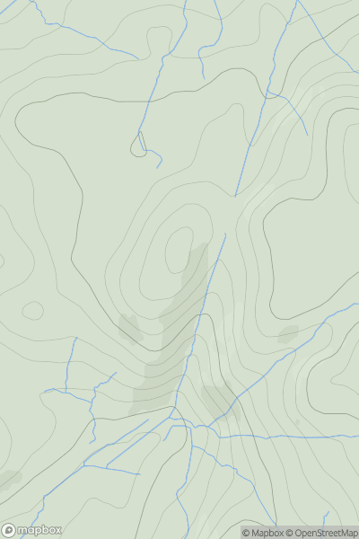 Thumbnail image for Braigh Dubh Dhoire showing contour plot for surrounding peak