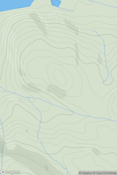 Thumbnail image for Tom nan Eildean West Top showing contour plot for surrounding peak