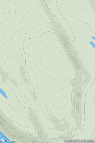 Thumbnail image for Druim Reidh-dhalach showing contour plot for surrounding peak