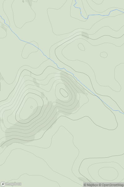 Thumbnail image for Sgurr nan Gabhar showing contour plot for surrounding peak