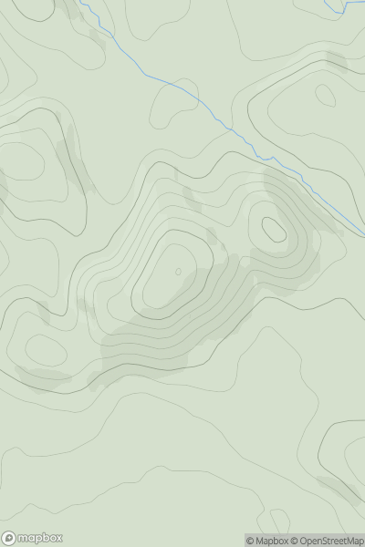 Thumbnail image for Meall Clach an Daraich showing contour plot for surrounding peak