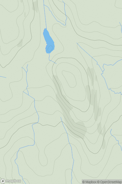 Thumbnail image for Druim Glac Ealagain showing contour plot for surrounding peak