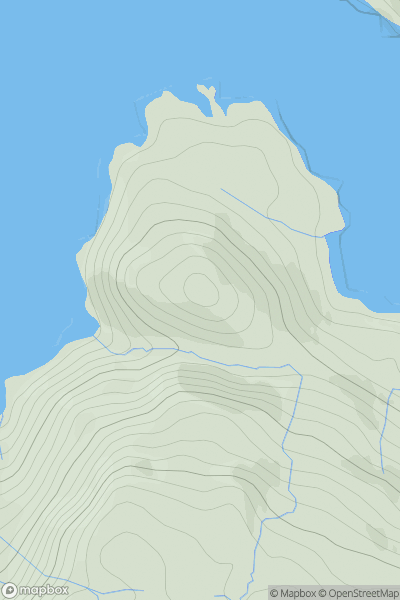 Thumbnail image for Torr Port a' Bhata showing contour plot for surrounding peak