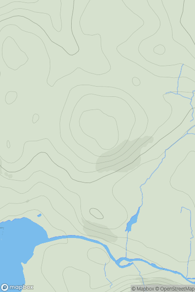 Thumbnail image for Tom na Corr Laraich showing contour plot for surrounding peak