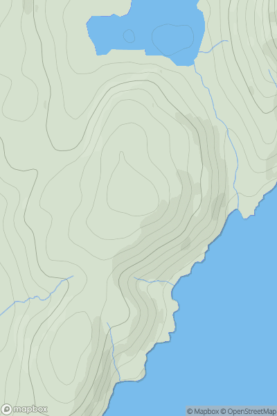 Thumbnail image for Torran na Mointich showing contour plot for surrounding peak