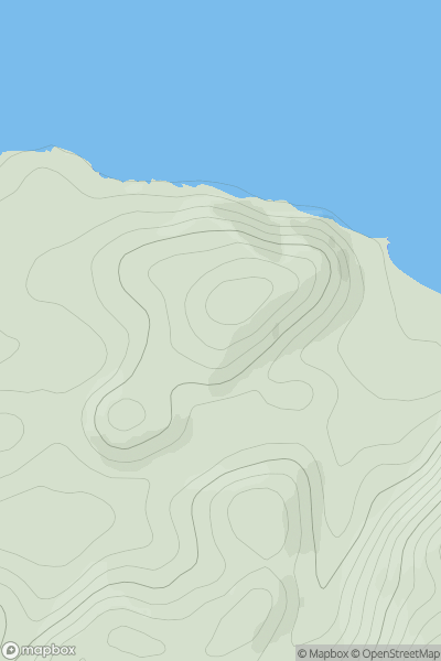 Thumbnail image for Creag nam Feannag showing contour plot for surrounding peak