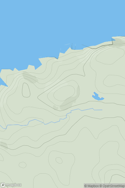 Thumbnail image for Meall Eigin-aig showing contour plot for surrounding peak