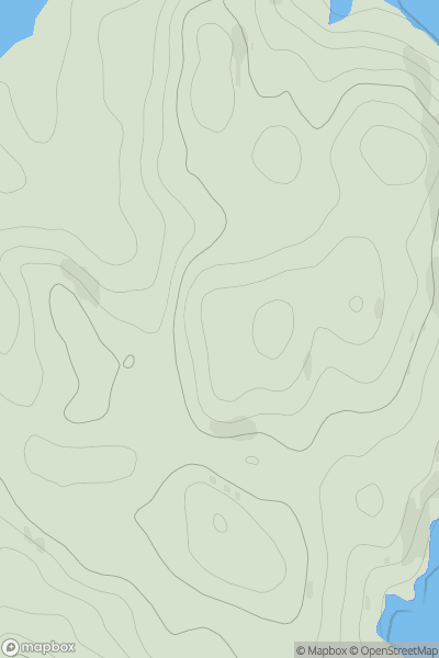 Thumbnail image for Creag an Aisig showing contour plot for surrounding peak
