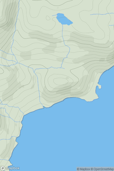 Thumbnail image for Cnoc Eignaig showing contour plot for surrounding peak